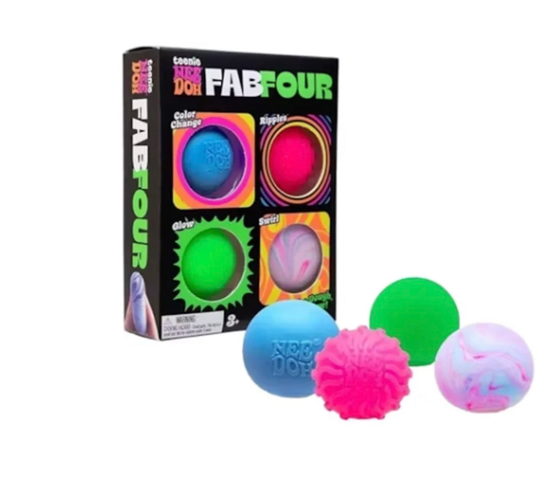 NeeDoh Fab Four - Satisfying Sensory Toy (4 Pack)