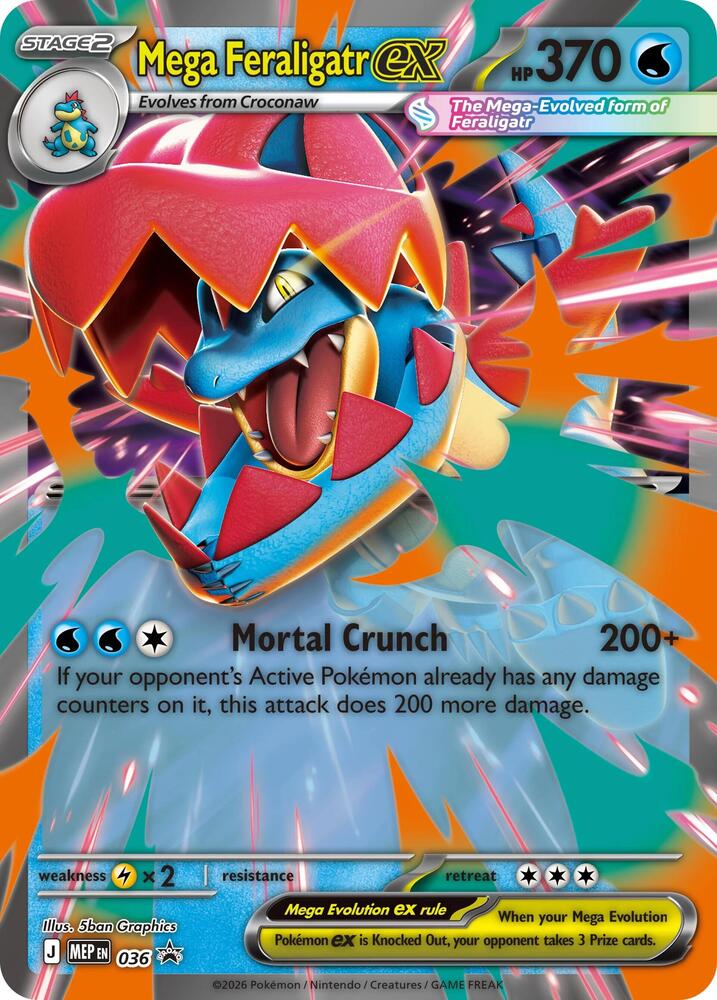 Mega Feraligatr ex - 036 - Jumbo Cards (PR)