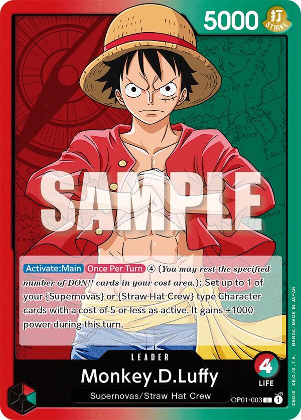 One Piece Welcome Kit Monkey D. Luffy OP01-003 Demo Deck + Promo Pack - Sealed