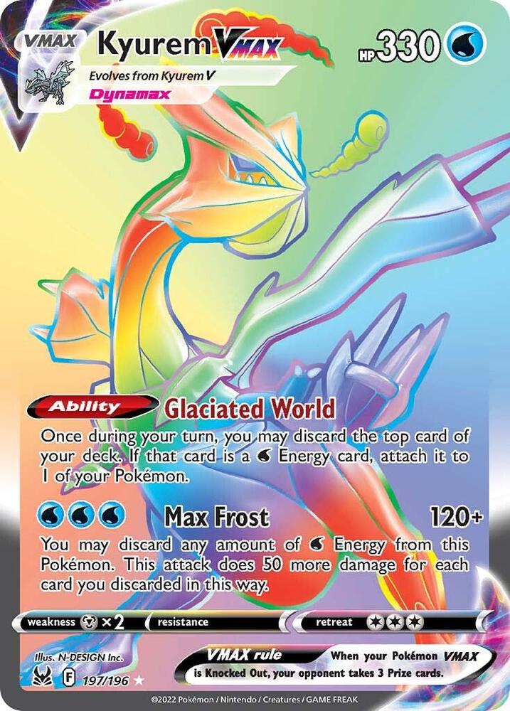 Kyurem VMAX (Secret) - 197/196 - SWSH11: Lost Origin (SWSH11)