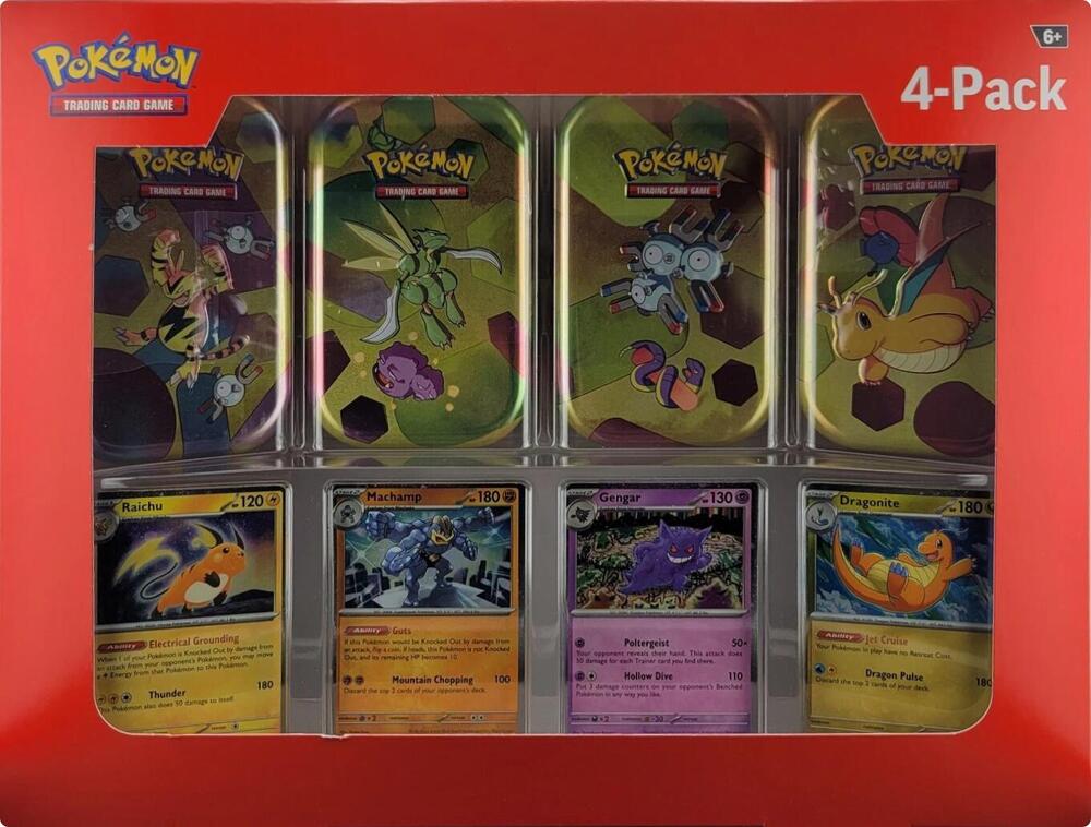 Pokémon TCG: 2025 S&V 151 Mini Tin 4-Pack (Sam's Club Exclusive, Random Art)