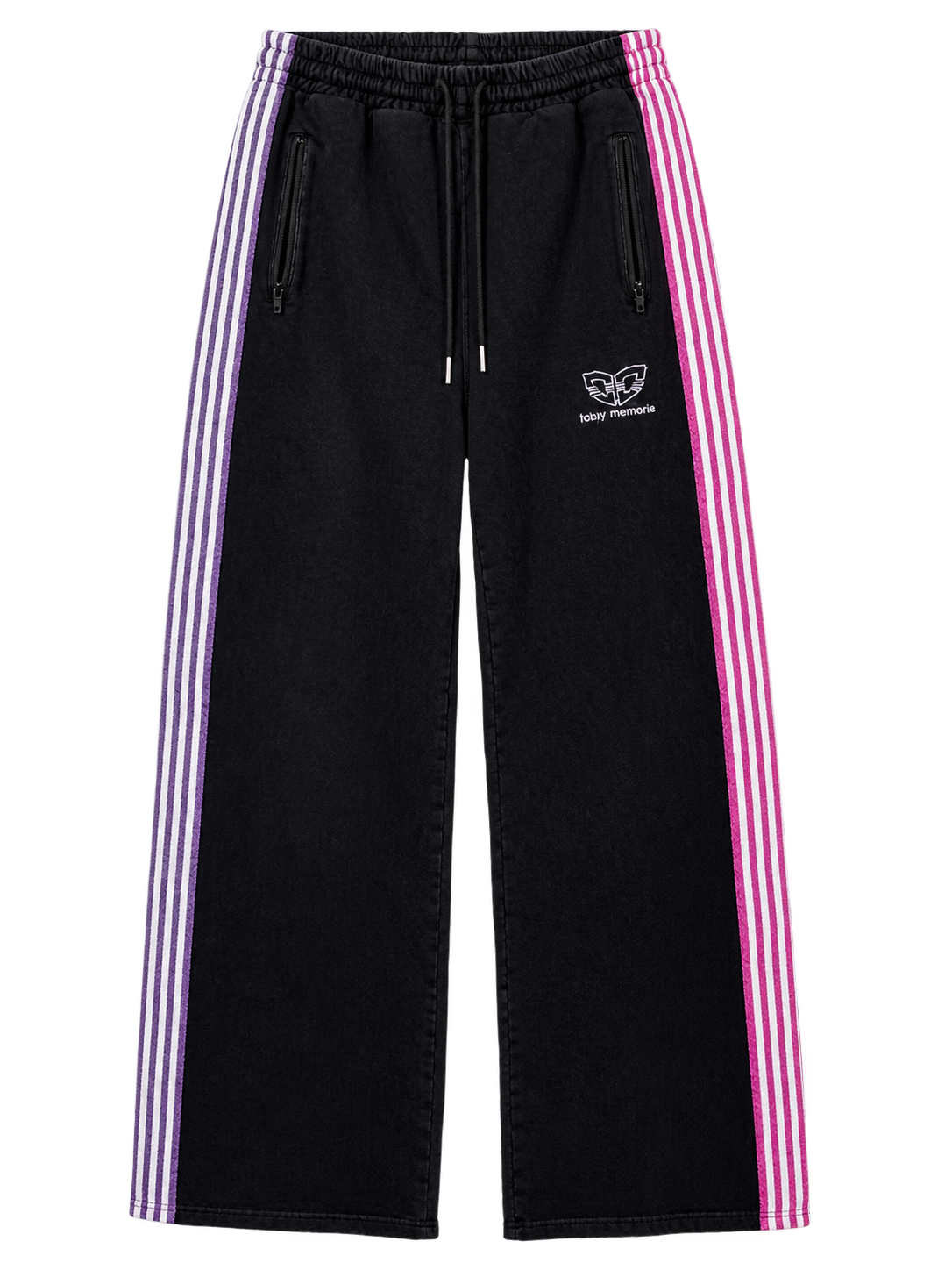 Hmdd Pink And Purple Baggy Track Sweats