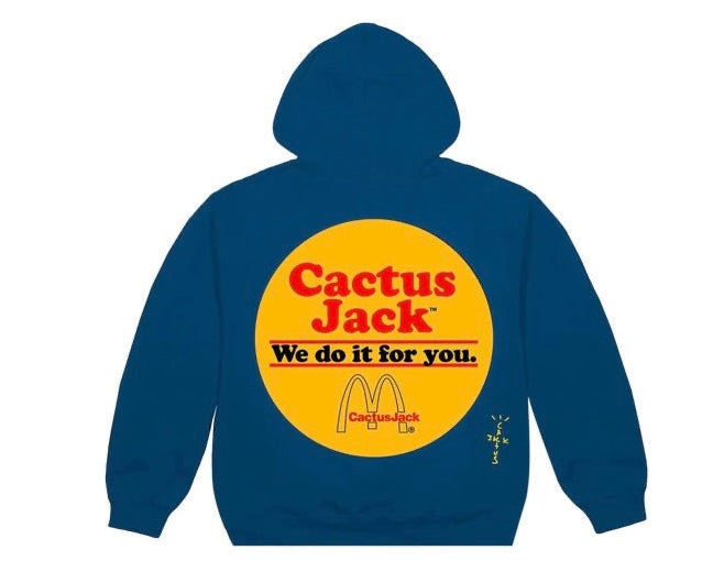 Cactus Jack by Travis Scott Sticker Hoodie Legion Blue