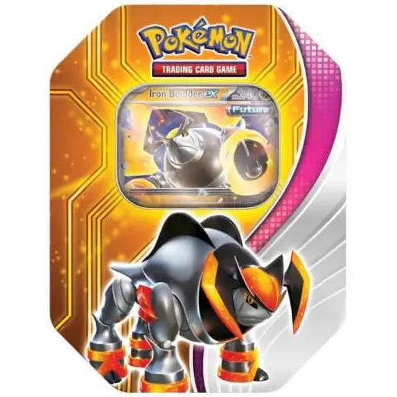 Pokemon TCG: Iron Boulder Ex Tin Set (4 Booster Packs Foil Promo Card)