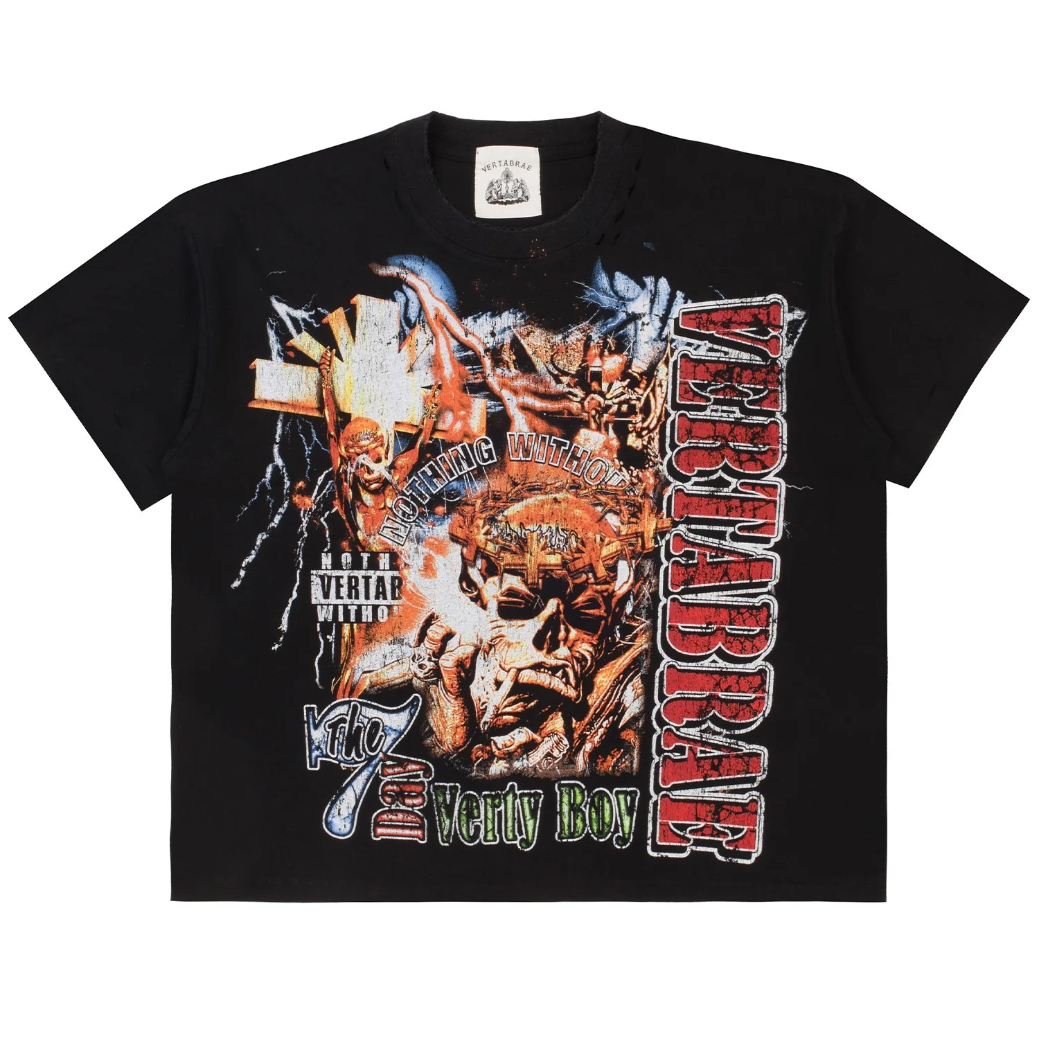 Vertabrae 7 Rap Tee Black