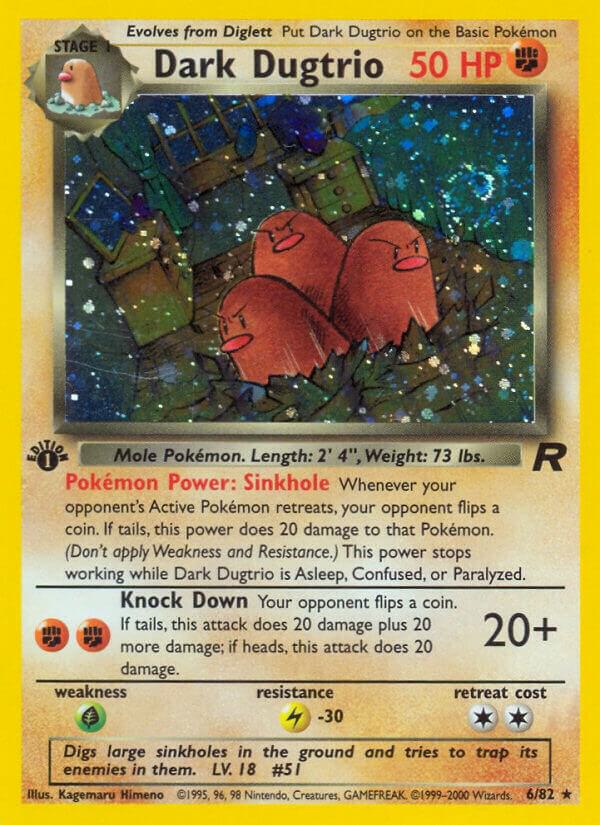Dark Dugtrio (6) - 06/82 - Team Rocket (TR)