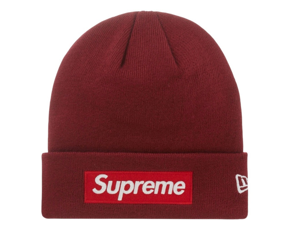 Supreme New Era Box Logo Beanie (FW22) Cardinal