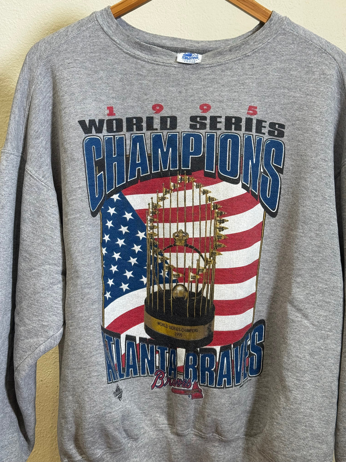 Vintage 1995 MLB Atlanta Braves World Series Champions Starter Sweatshirt