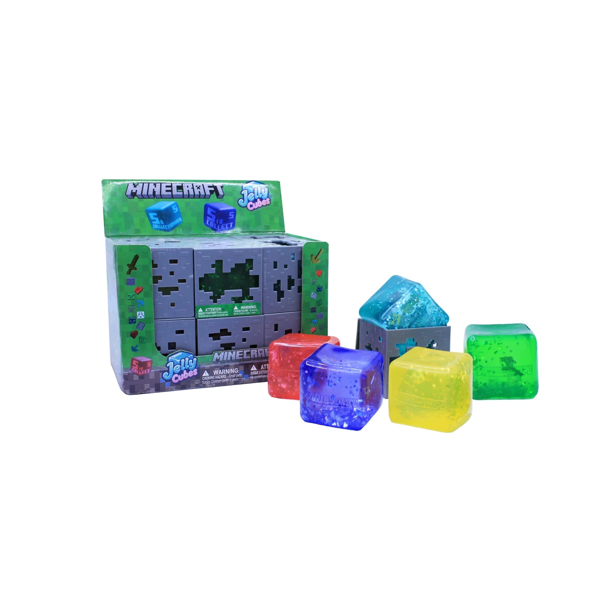 Minecraft Jelly Cube Novelty Fidget Toy Collectable(1 Piece Color May Vary) Children Ages 3+