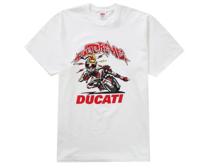 Supreme Ducati Bike Tee White