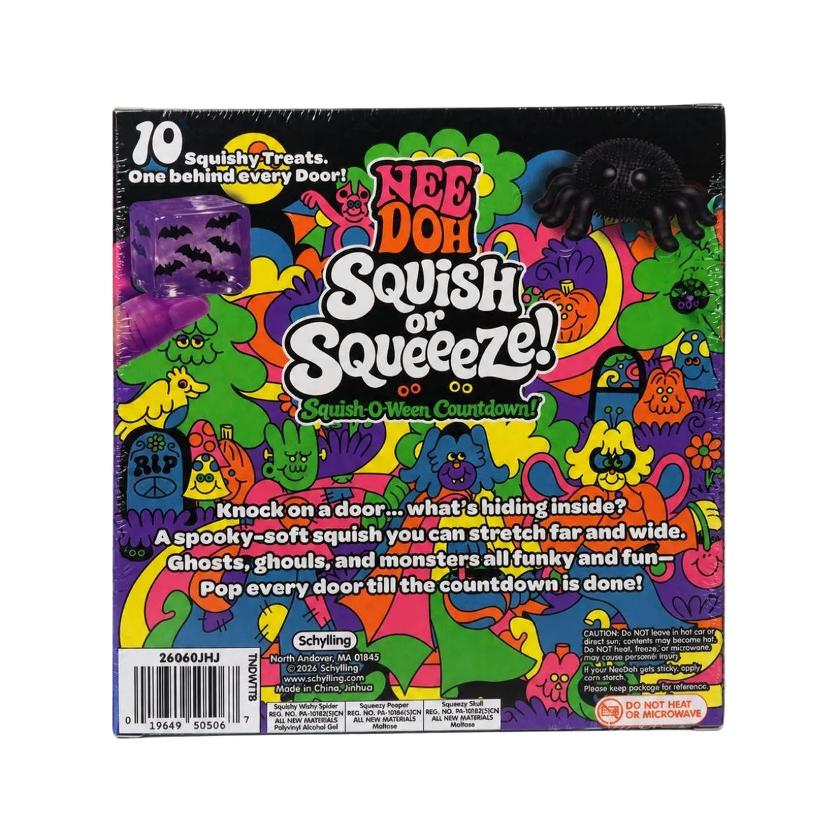 NeeDoh Squish or Squeeeze! Squish-O-Ween Countdown Squishy Fidget Toy