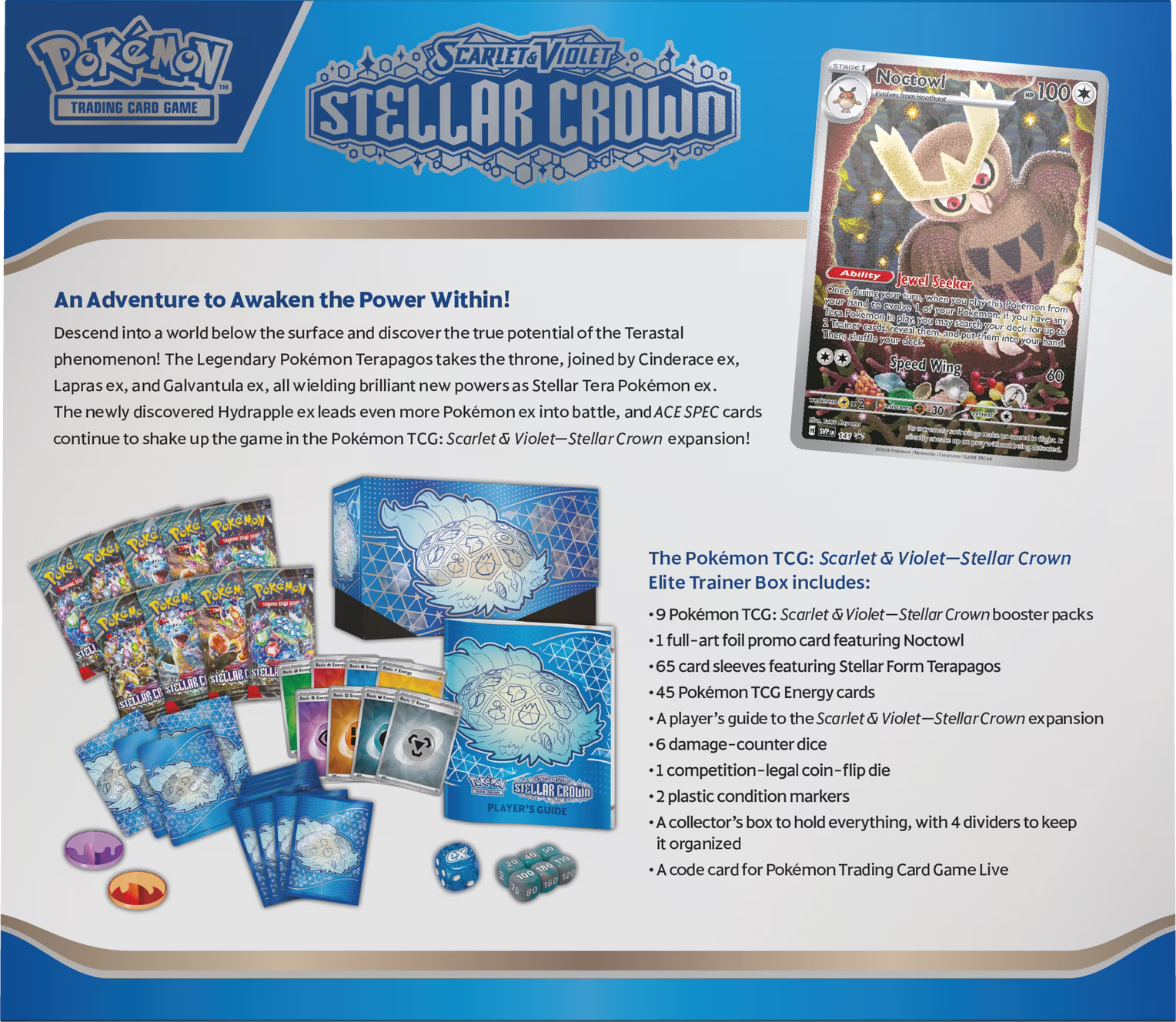 Pokemon TCG: Scarlet and Violet Stellar Crown Elite Trainer Box