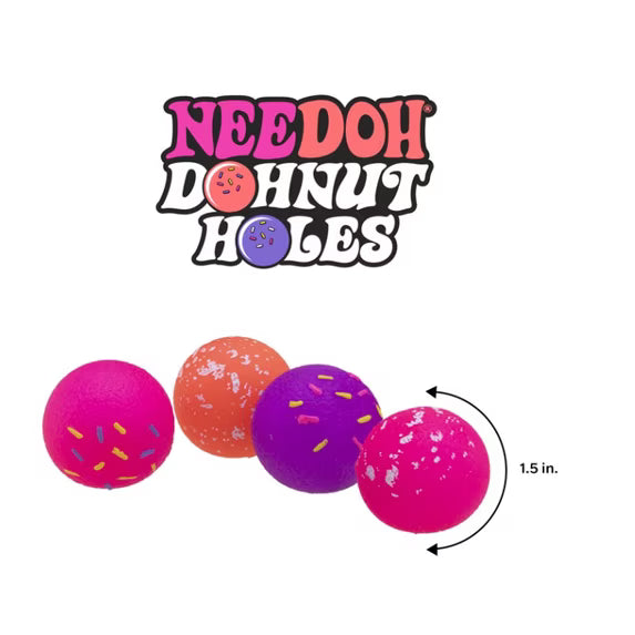 NeeDoh Dohnut Hole Satisfying Sensory Toy (4 Pack)