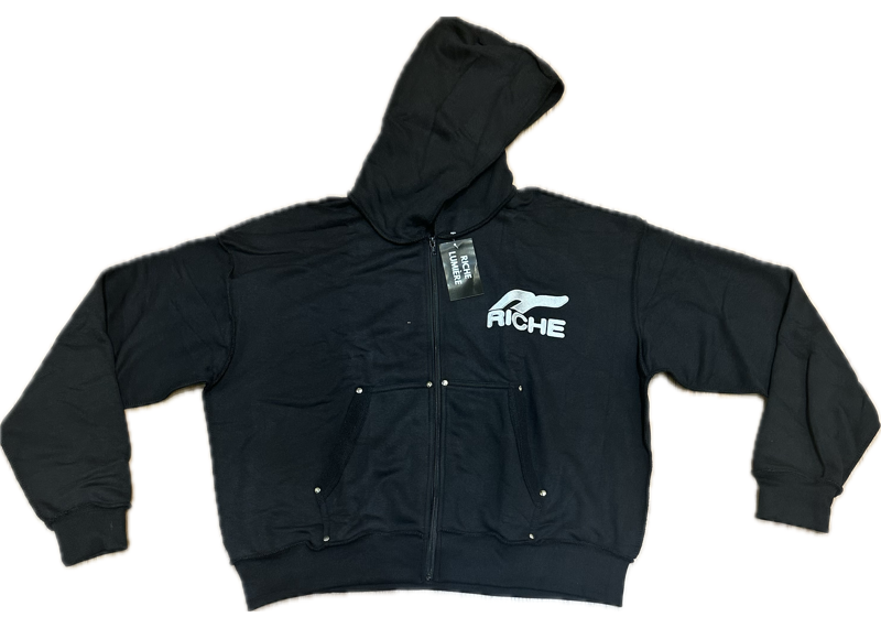 Riche Lumiere Zip Up Black