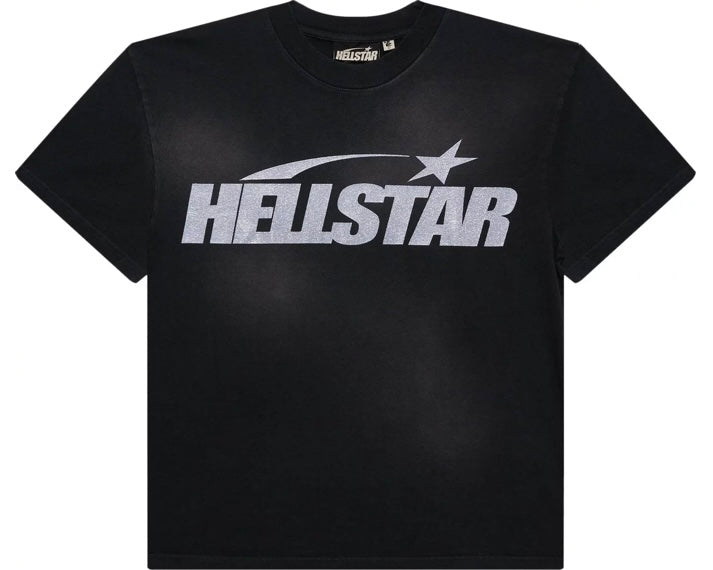 Hellstar Glitter Logo T-Shirt Black