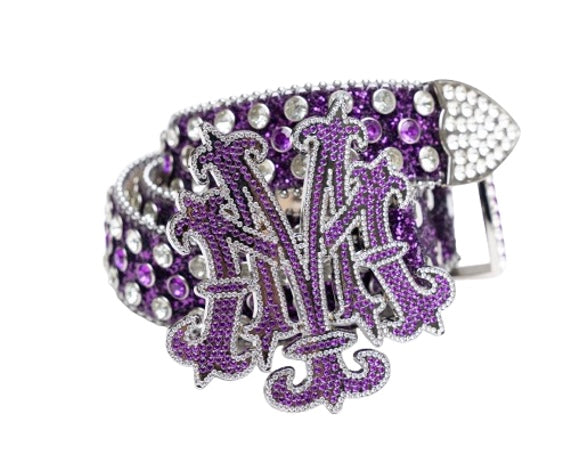 Mezzi Studios Rhinestone Belt Purple