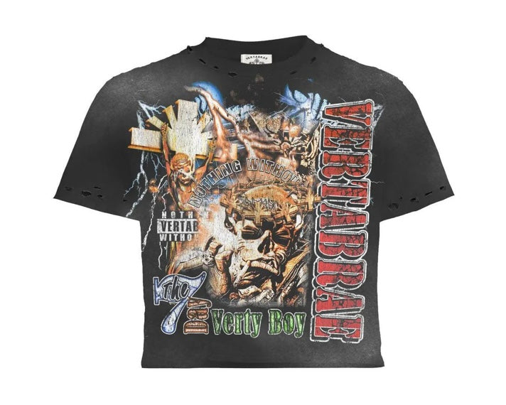 Vertabrae 7 Rap Tee Black