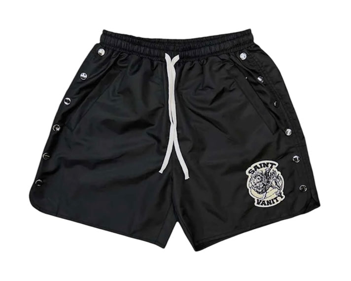 Saint Vanity Nylon Shorts Black