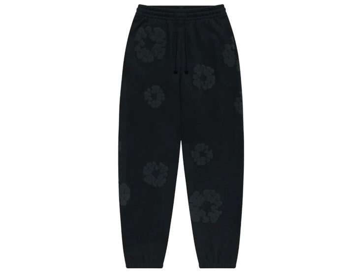 Denim Tears Cotton Wreath Sweatpants Black Monochrome