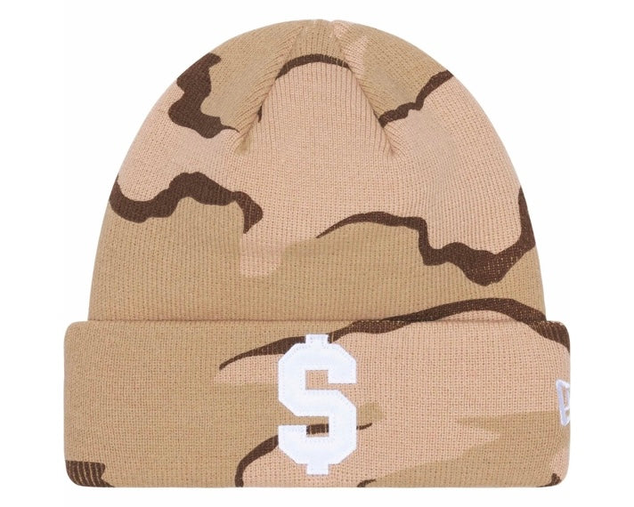 Supreme New Era Money Logo Beanie Desert Camo