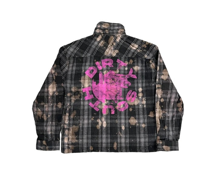 Dirty South Apparel Bleach-stained Flannel