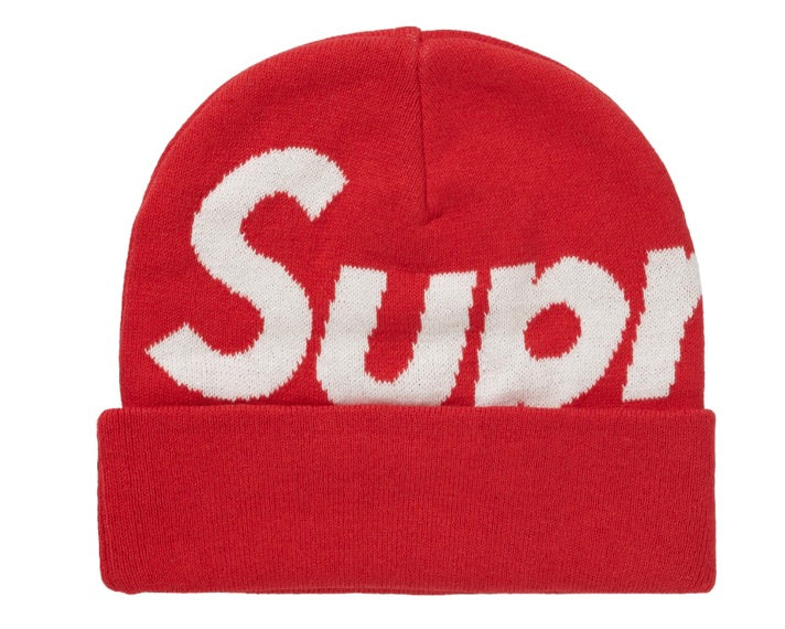 Supreme Big Logo Beanie Red