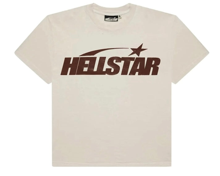 Hellstar Classic Logo Tee White Brown