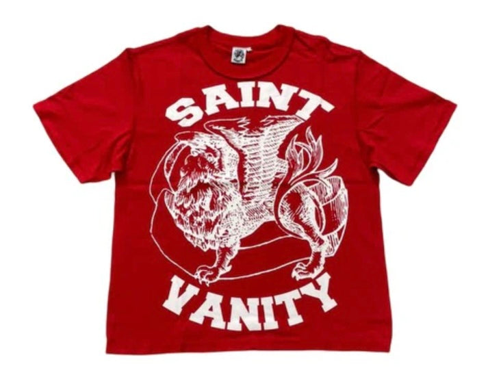 Red And White Saint Vanity Tee