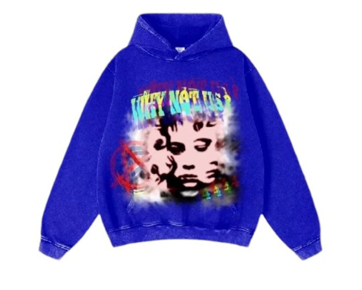 Afterlife Why Not Us? Hoodie Blue