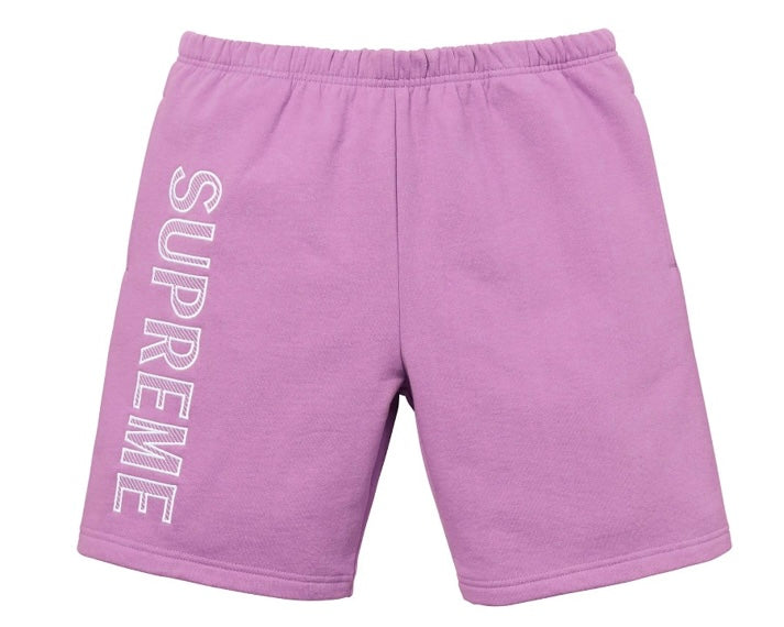 Supreme Leg Embroidery Swearshort Lavender