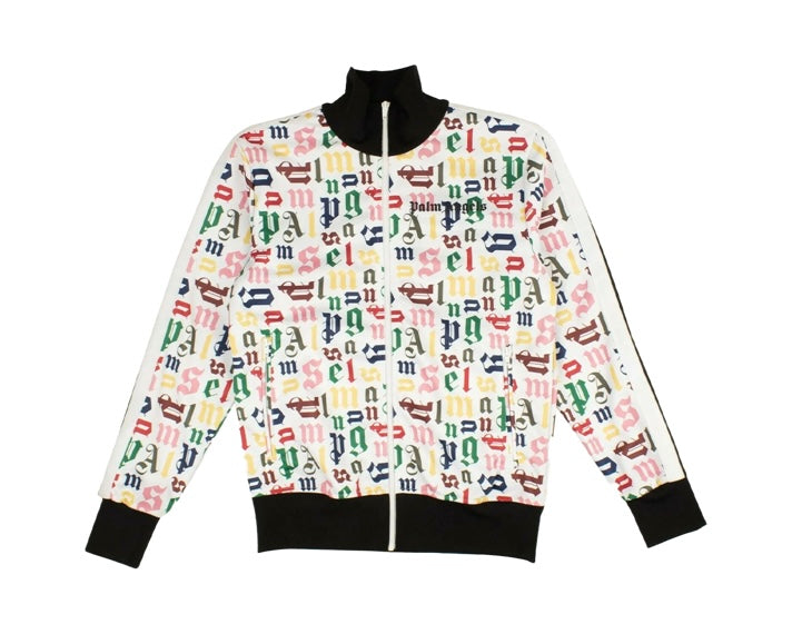 Palm Angels White Multicolor Logo Track Jacket