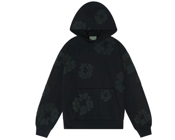 Denim Tears Cotton Wreath Hoodie Black Monochrome