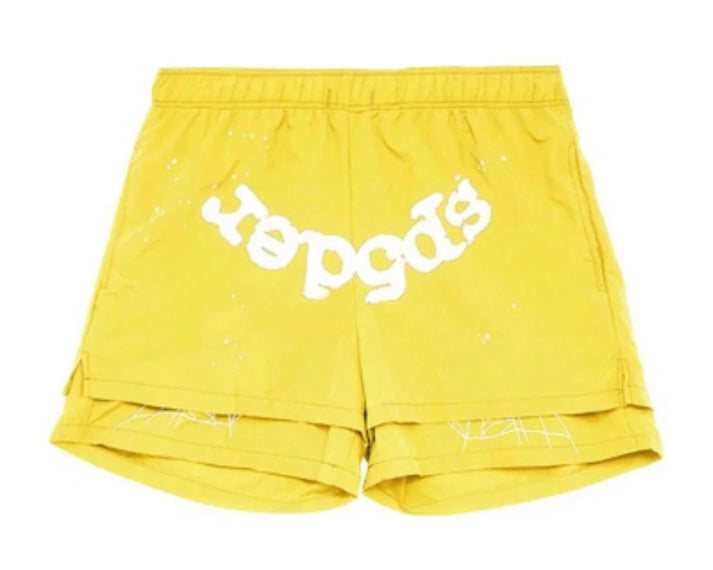Sp5der Nylon Shorts Yellow