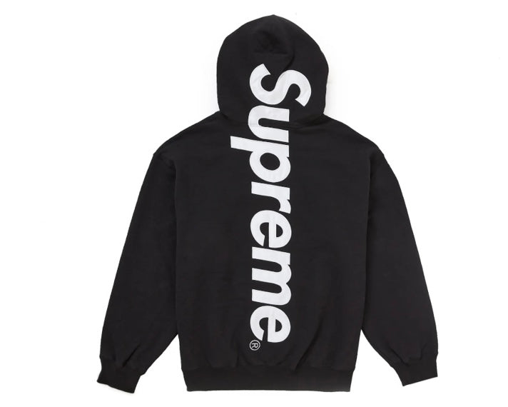 Supreme Satin Applique Hoodie Black