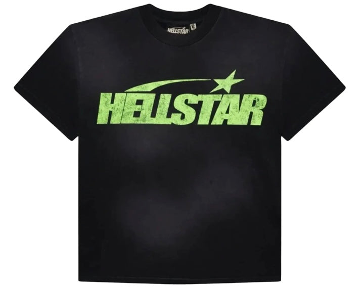 Hellstar Classic Logo Tee Black Green (Textured)