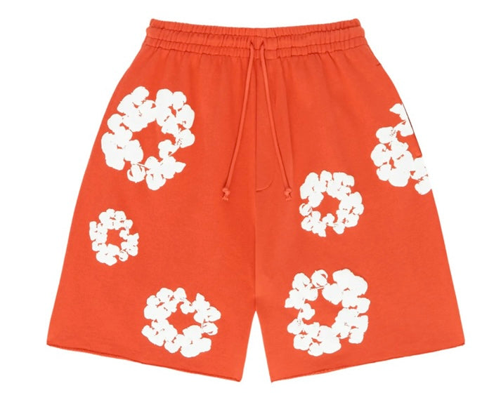 Denim Tears Cotton Wreath Shorts Orange