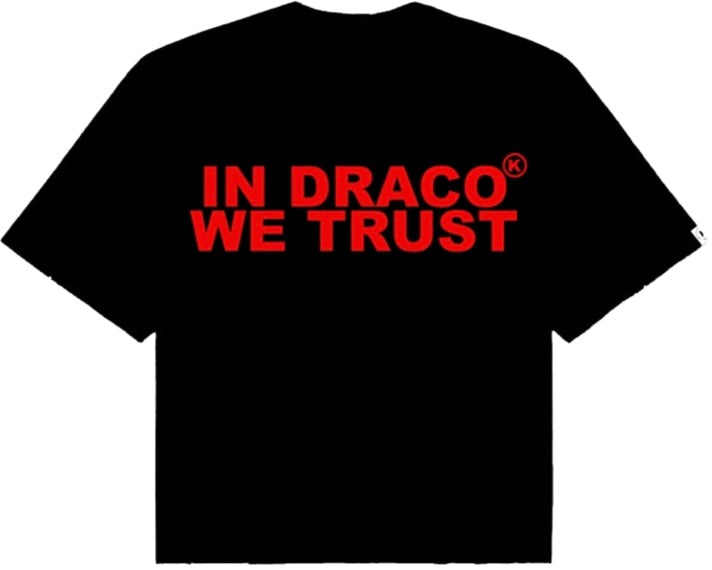 In Draco We Trust Oversized Tee Black Red