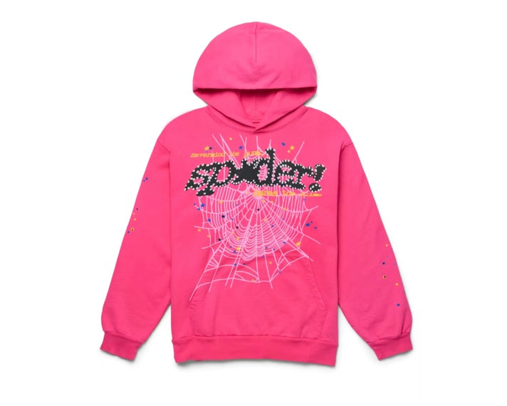 Sp5der P*NK V2 Hoodie Pink