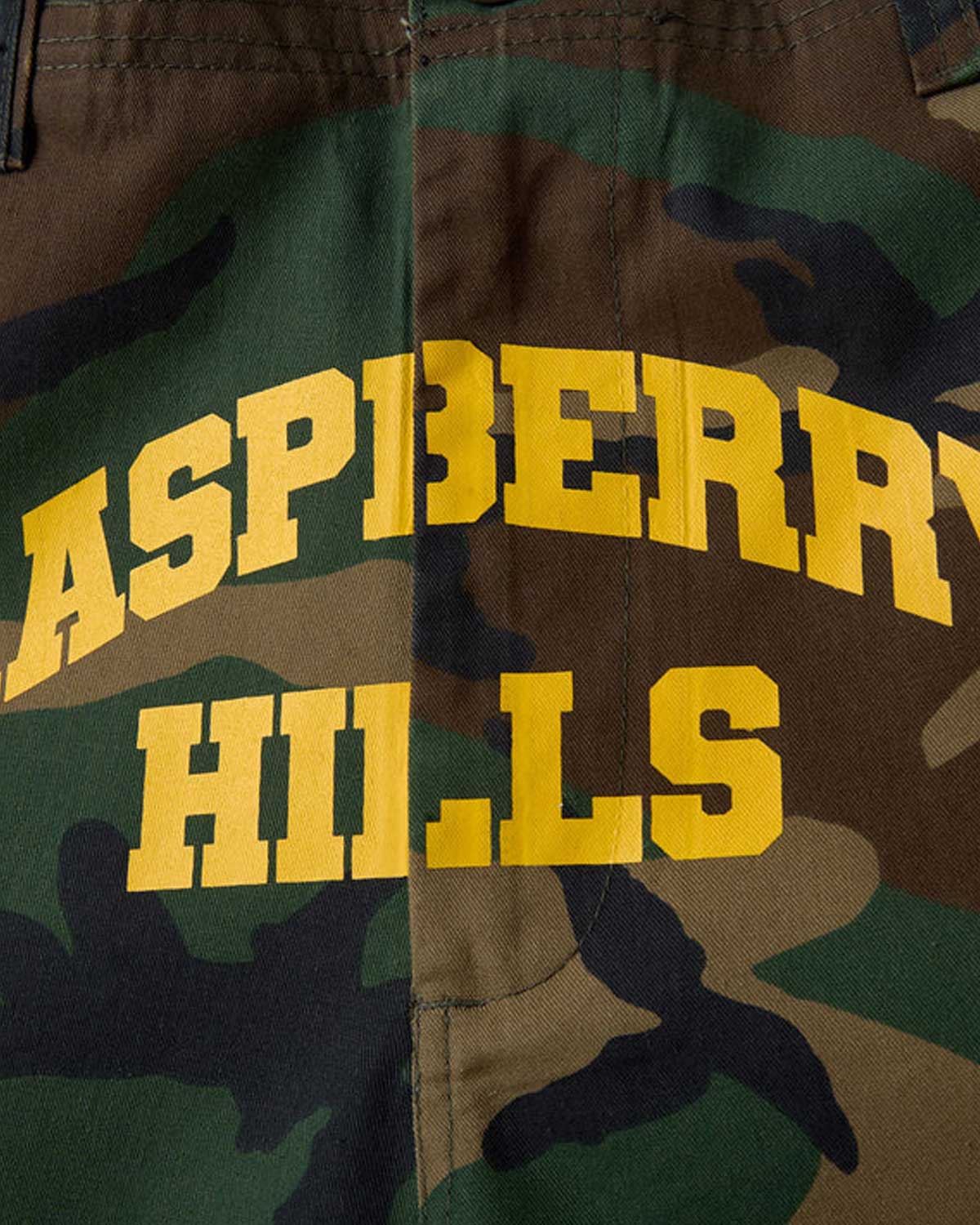 Gold Vintage Gallery Raspberry Hills Camo Logo Cargo Shorts
