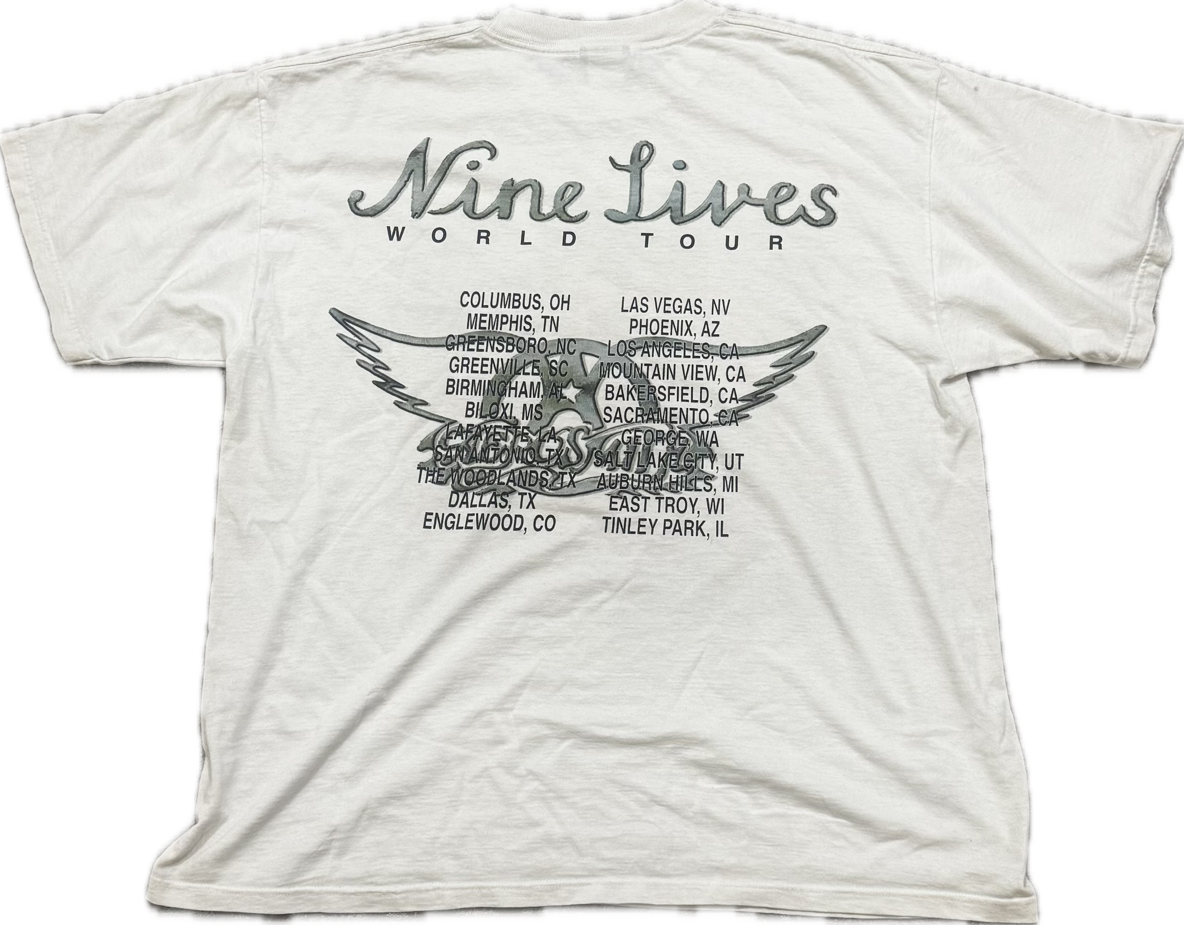 Vintage 1997 Nine Lives Aerosmith Tour Tee