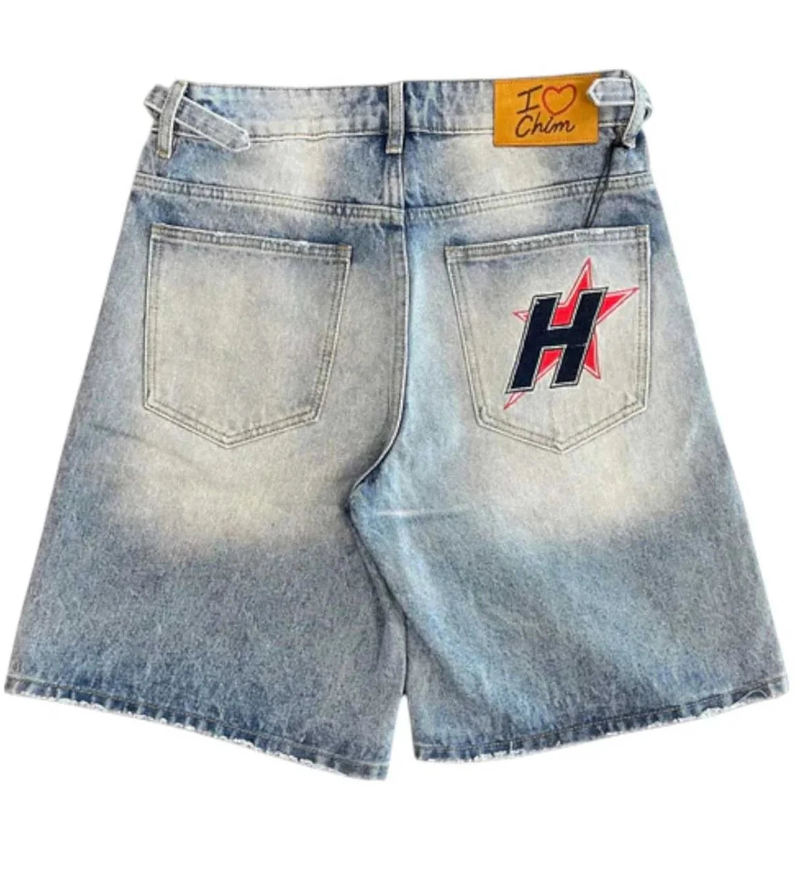 HMDD Crystal H-Star Denim jorts Blue