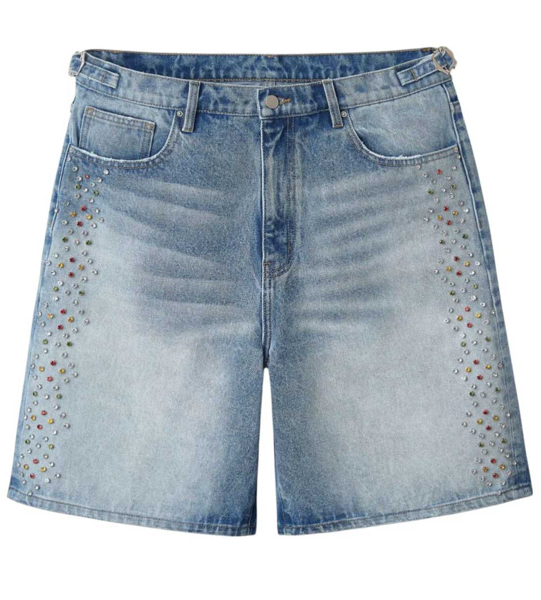 HMDD Crystal H-Star Denim jorts Blue