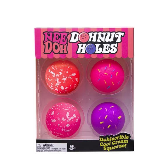 NeeDoh Dohnut Hole Satisfying Sensory Toy (4 Pack)