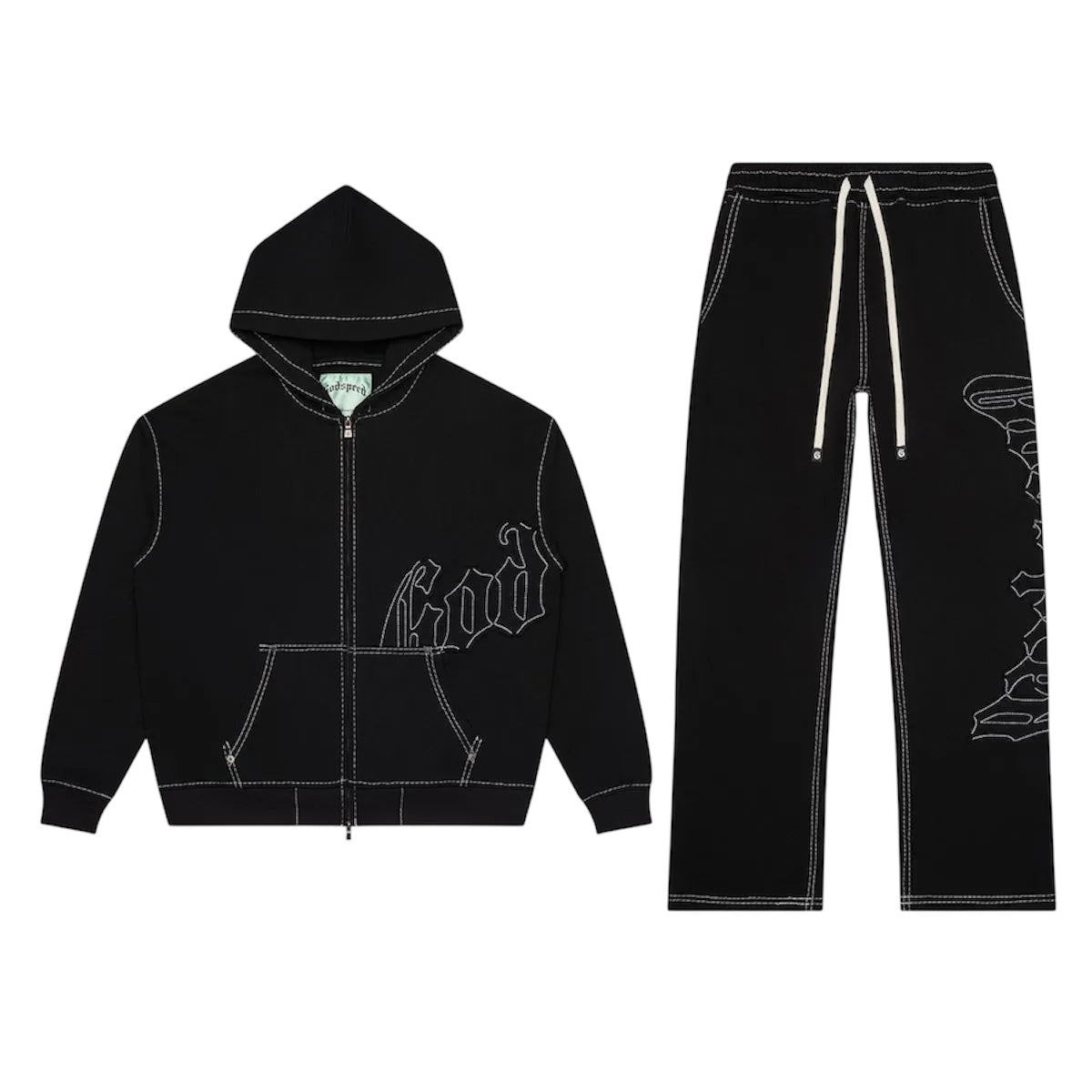 Godspeed Og Logo Sweatsuit V2 Black Stitched