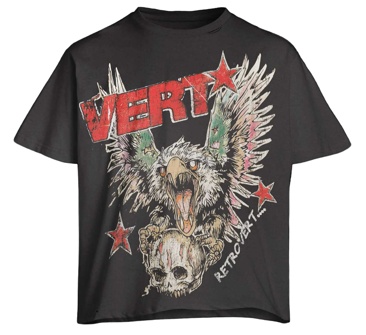 Retrovert Falcon Skull Tee Black/Red