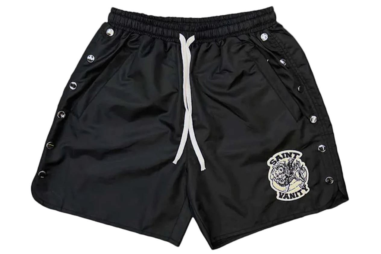Saint Vanity Nylon Shorts Black