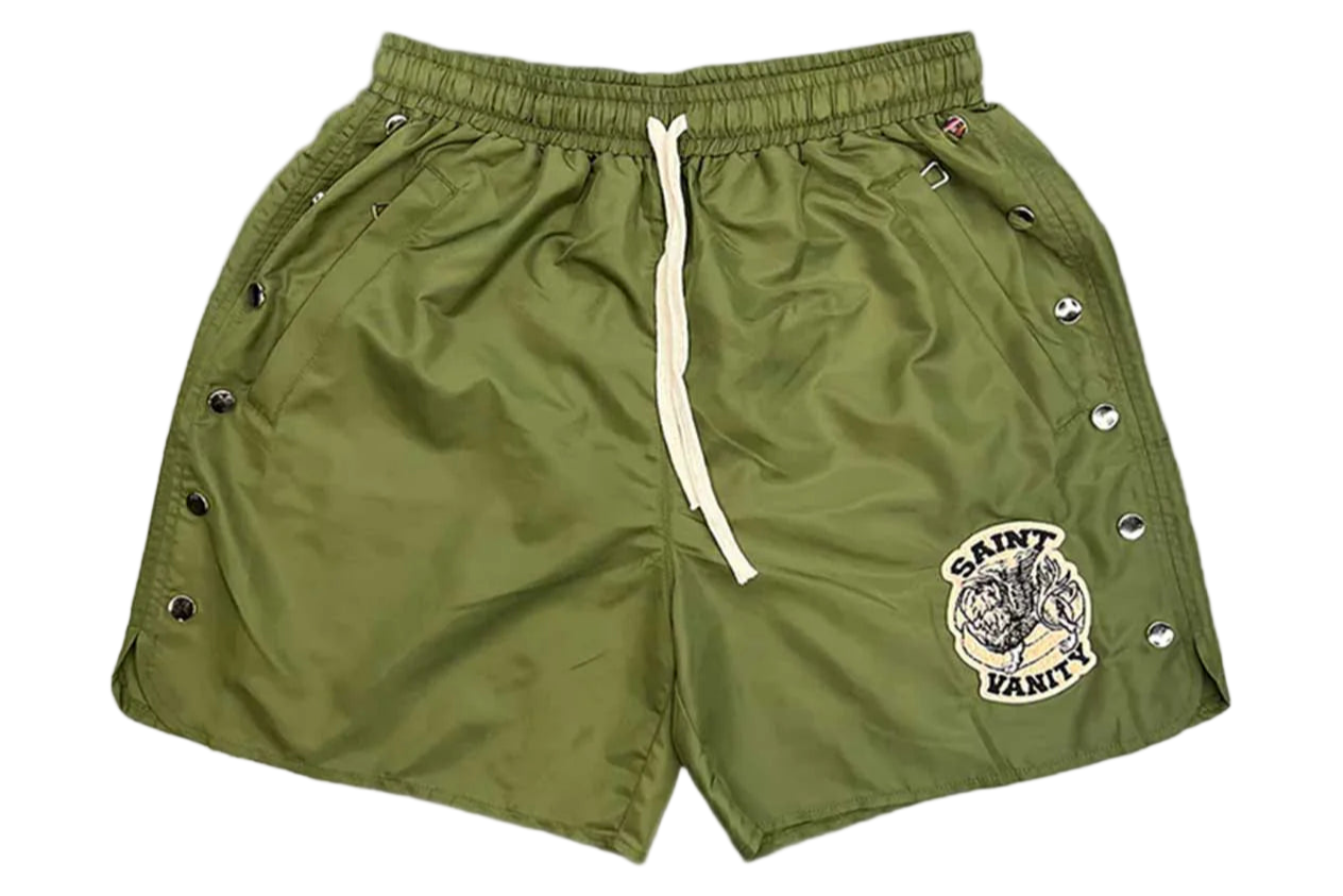 Saint Vanity Nylon Shorts Green