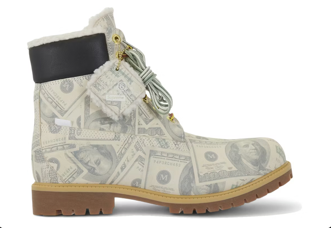 Timberland 6 Premium Waterproof Boot Supreme x MM6 Maison Margiela $100 Bills