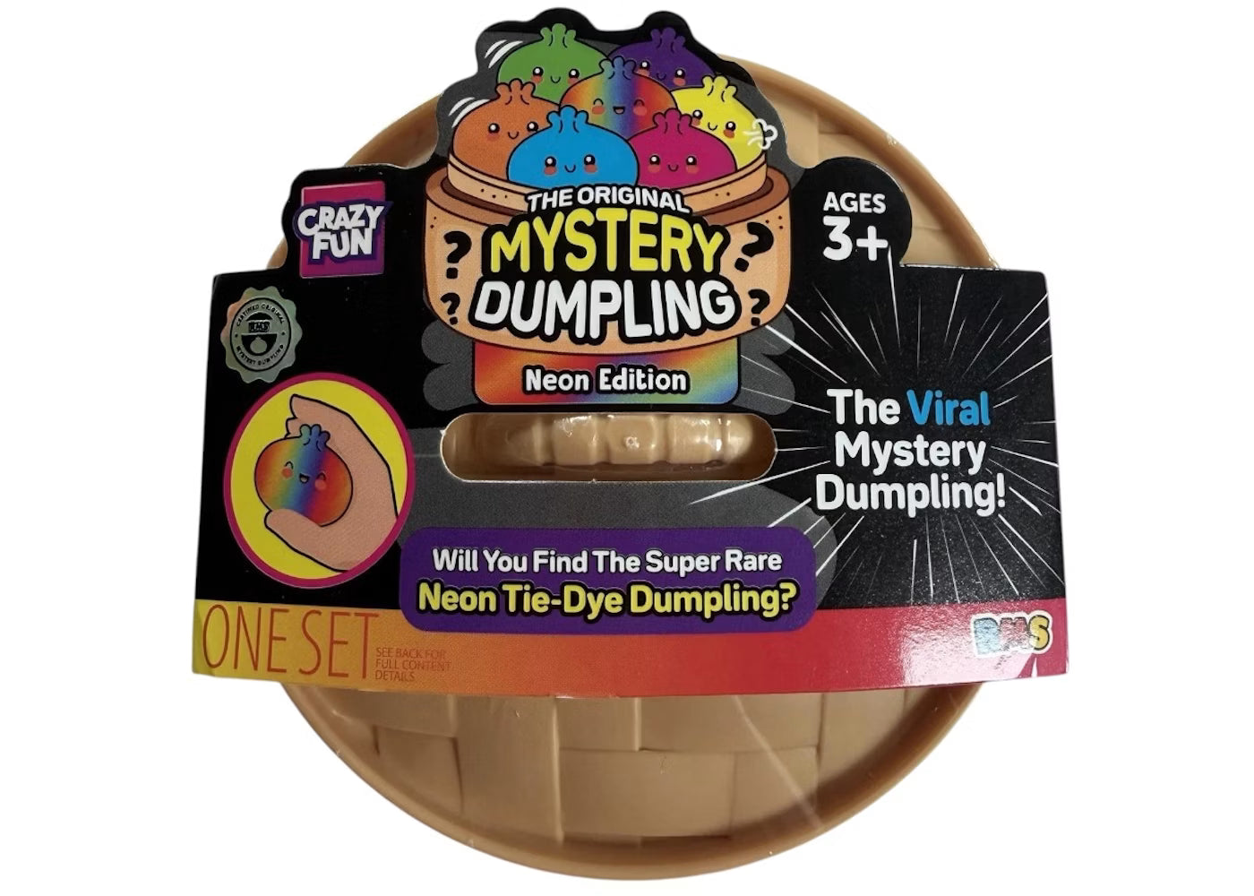 Squishy Bun Mystery "Dumpling" (Neon Tie Dye Edition) Blind Box