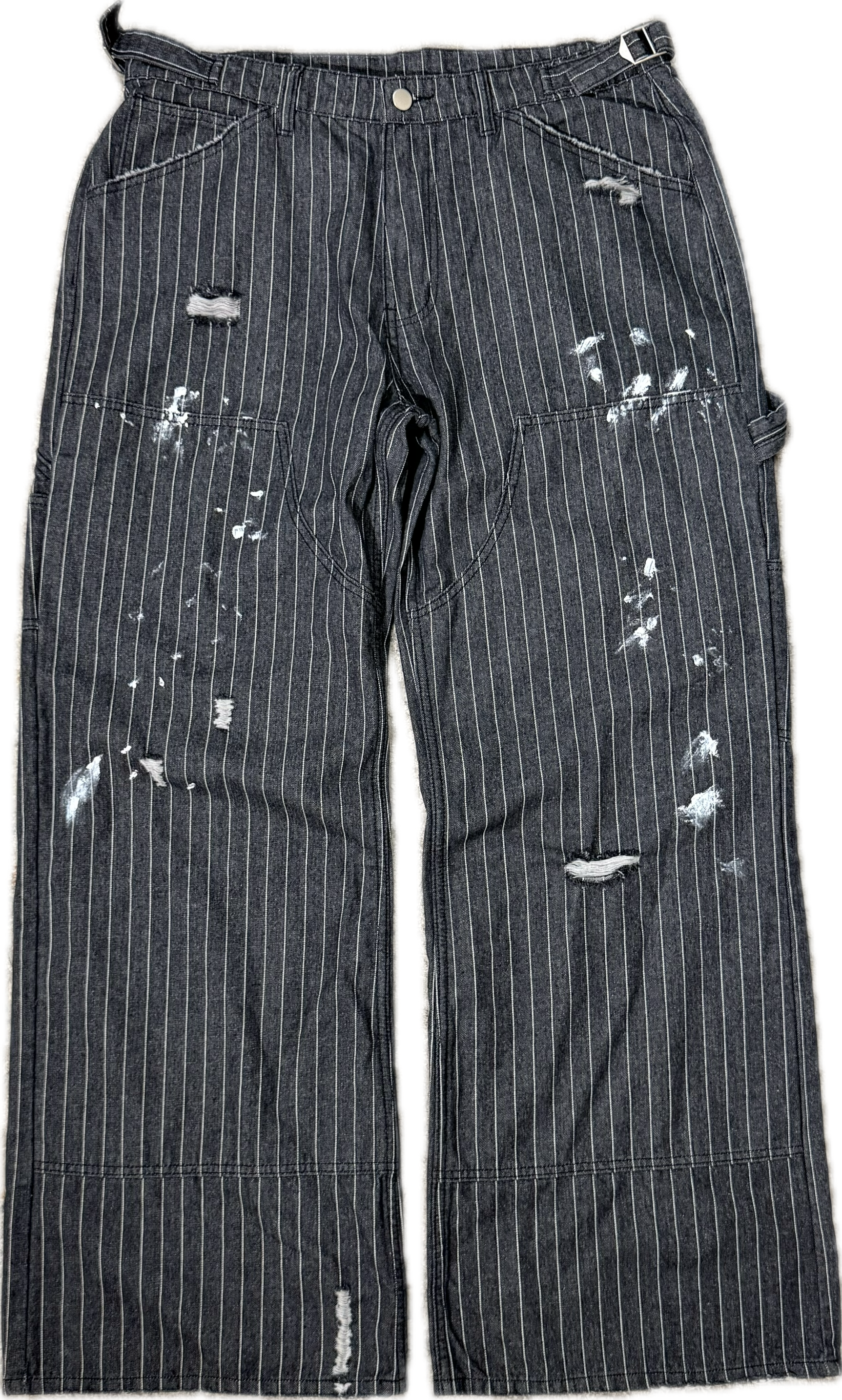 Dominion Black Pinstripe Pants